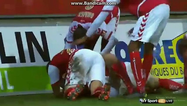 Aissa Mandi GOAL Reims 1-1 Saint Etienne 24-01-2016