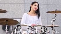 Korea beautiful girl drumming - Sweet Child O Mine