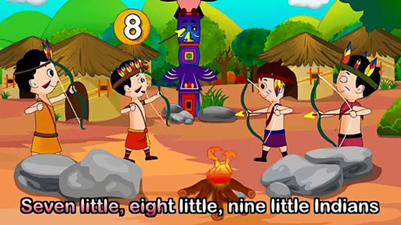 Ten Little Indians with lyrics - Nursery Rhymes by EFlashApps
