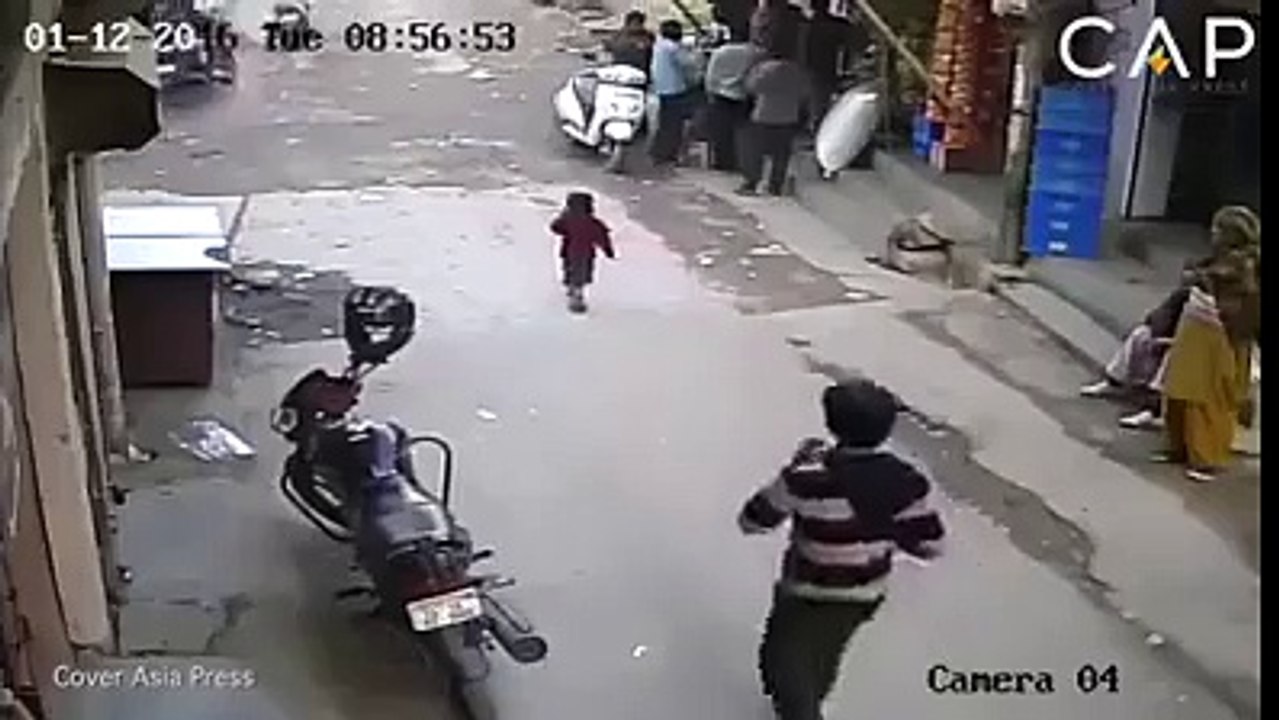 Caught on Camera: 3-Year-Old Gets Run Over by Car and Survives