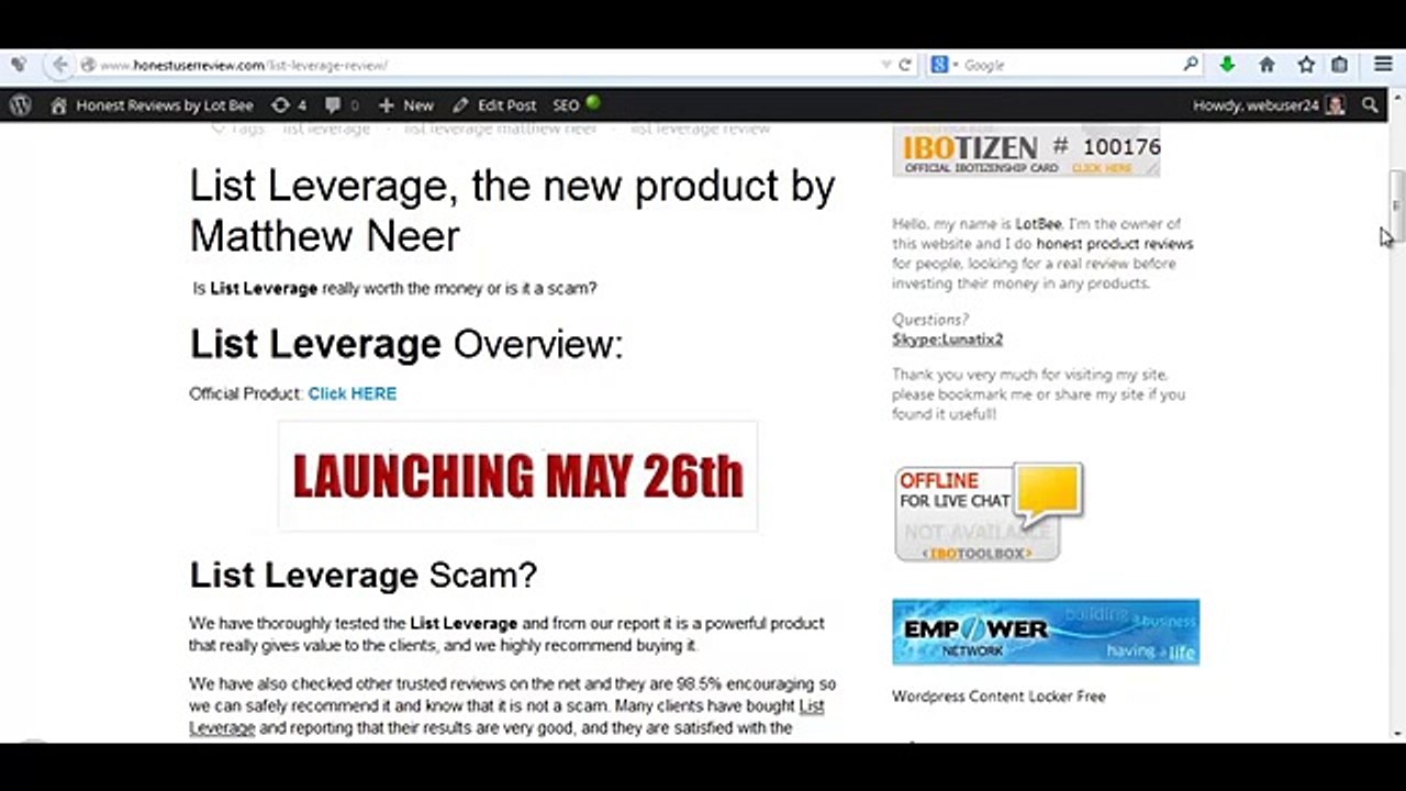 List Leverage Review - List Leverage by Matthew Neer - Better watch!