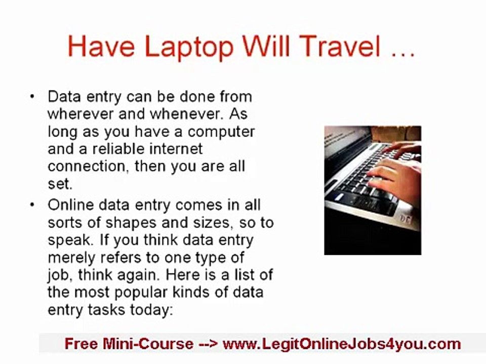 One of the better Online Data Entry Jobs