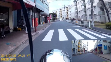 昼間ドラレコ「BIKER MATE vs パイナップル2.7インチ液晶付き車載用」