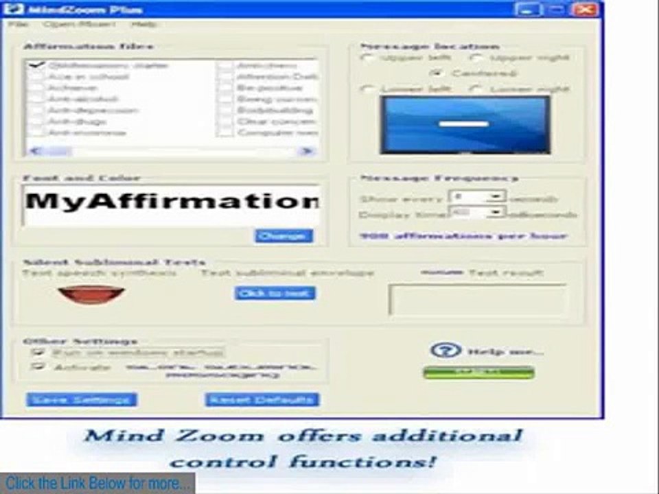 Mindzoom Subliminal Affirmations Software Review