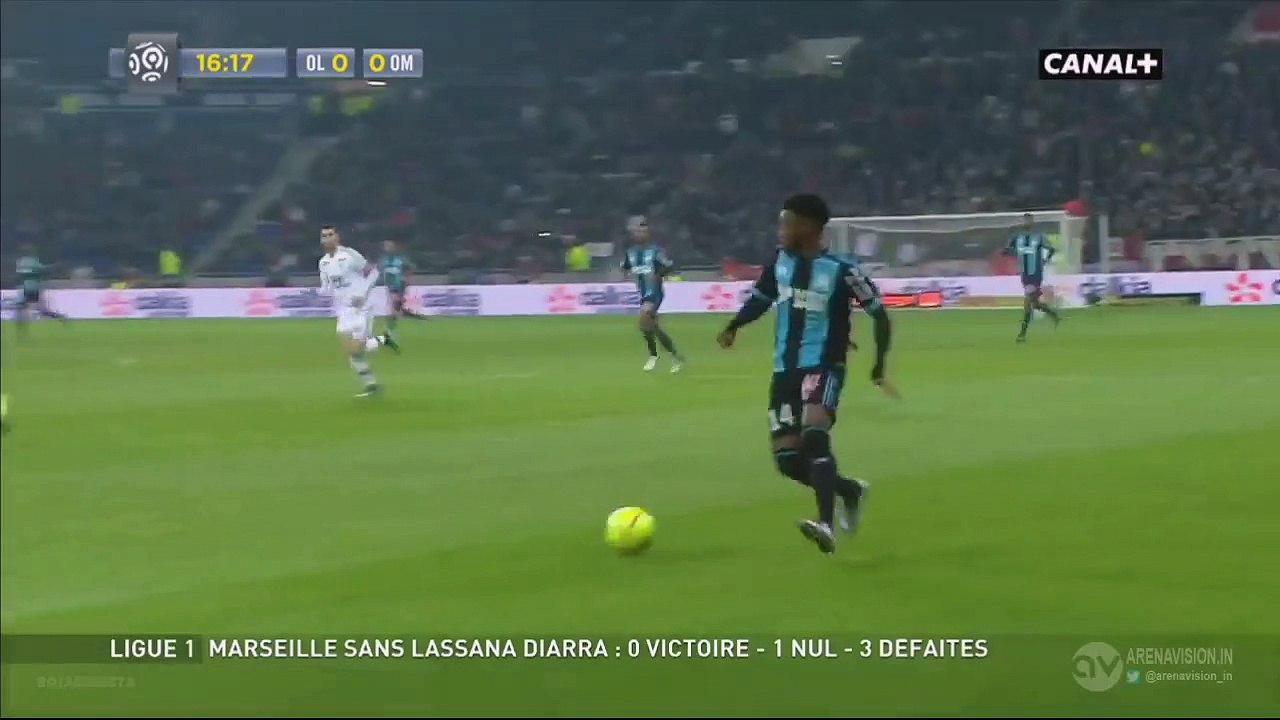 Georges-Kevin N'Koudou Super Chance - Lyon v. Olympique Marseille 24.01.2016 HD