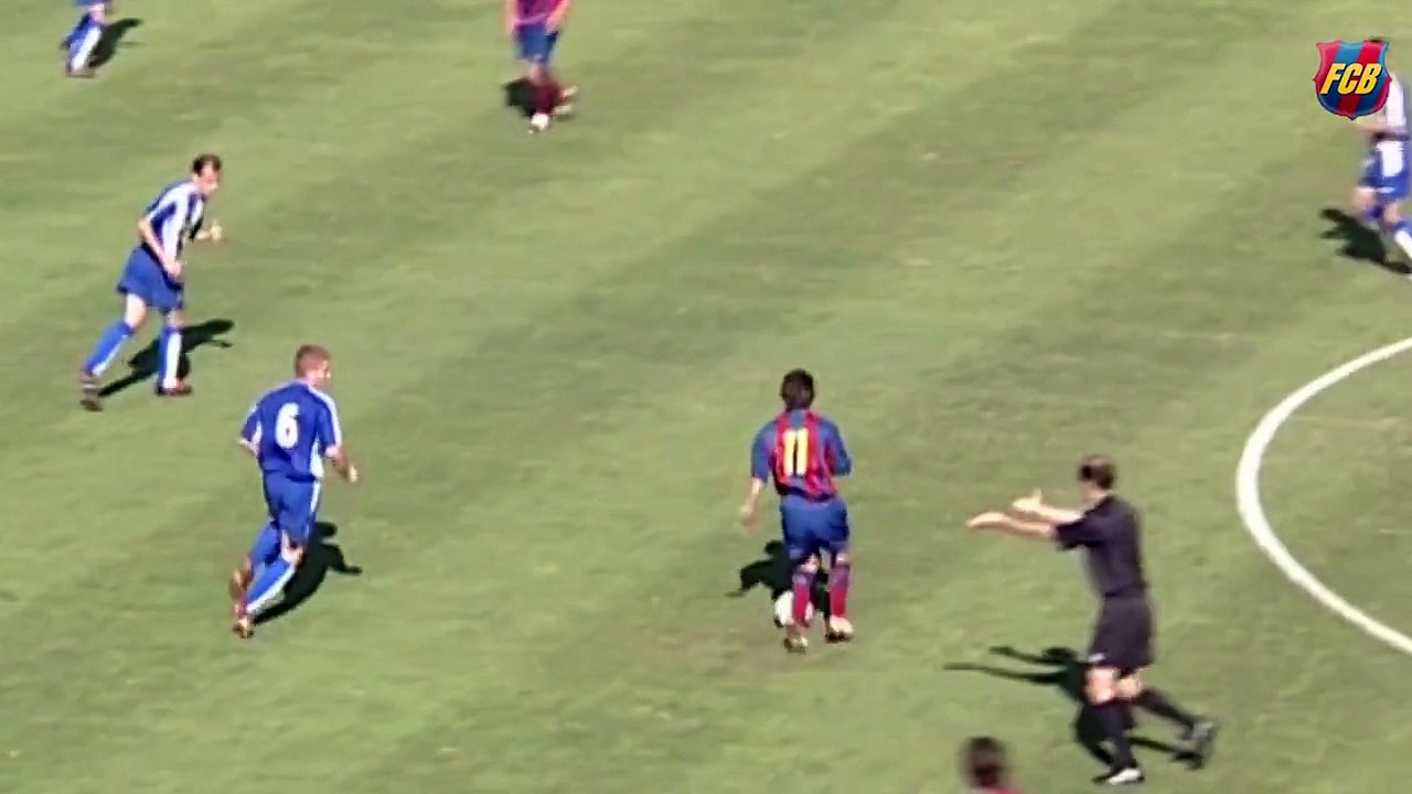 Messi martyrisait déjà les défenses avec le Barça B - vidéo Dailymotion