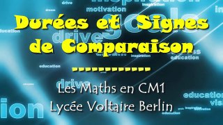 Durees et Signes de comparaison