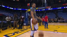 Crazy Stephen Curry pregame dribbling routine with young Fan! Basketball Training