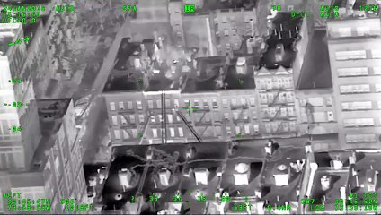 Manhattan Fire Aerial Footage