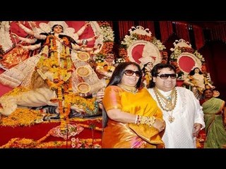 Bappi Lahiri With Family at Durga Puja