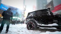 Snow and bad weather in New York USA