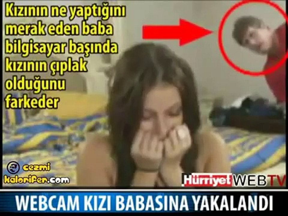 Webcam'de Soyunan Kızı babası yakaladı