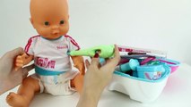 Nenuc Baby Dol Doctor' Bag & Kit Playset Medica Cas Fo Kid Baby Goe T Hospita Toy Videos