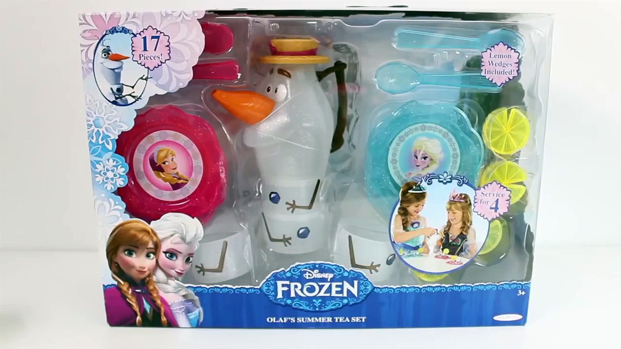 FROZEN Play-Do Olaf Tea Party Set Elsa and Anna Barbi Doll Play Doug Jueg d Té d Frozen