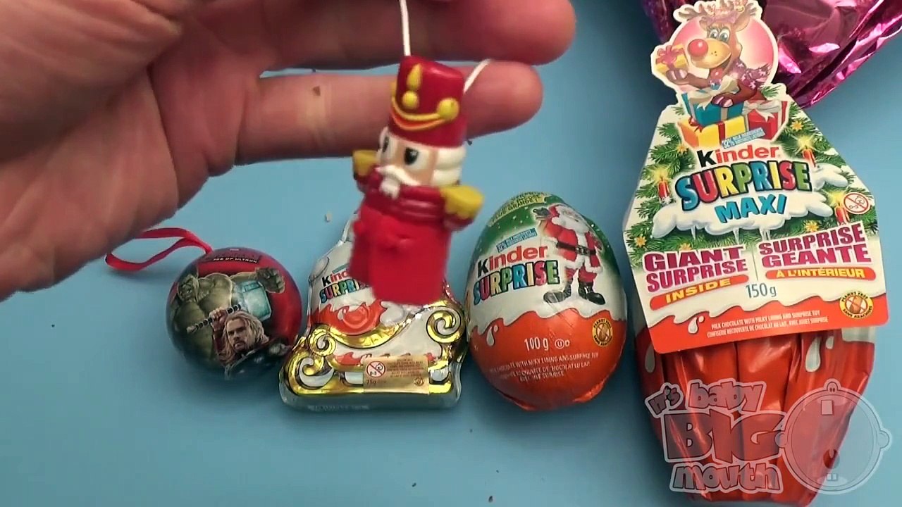 Surpris Egg Learn Size from Smallest t Biggest! Christma Edition!