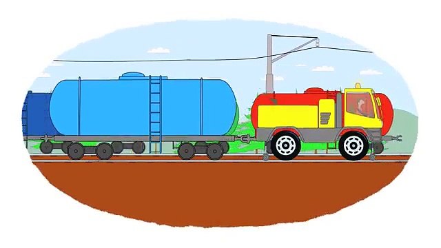 Мультик - Раскраска. Учим Цвета - Необычные Тракторы часть 2