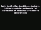 (PDF Download) Pacific Crest Trail Data Book: Mileages Landmarks Facilities Resupply Data and