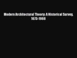 Modern Architectural Theory: A Historical Survey 1673-1968  PDF Download