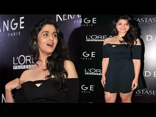 Alia Bhatt  in Shortest Mini Skirt On The Planet and Hot High Heels | Dessange Salon Launch