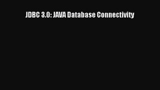 [PDF Download] JDBC 3.0: JAVA Database Connectivity [Read] Full Ebook