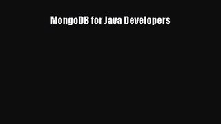 [PDF Download] MongoDB for Java Developers [PDF] Online