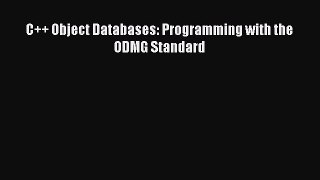[PDF Download] C++ Object Databases: Programming with the ODMG Standard [Read] Full Ebook
