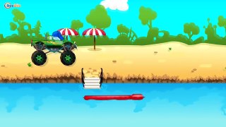 ✔ Monster Truck winter fishing with friends / Race with Sport Cars / Cartoon Compilation for kids ✔