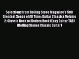 (PDF Download) Selections from Rolling Stone Magazine's 500 Greatest Songs of All Time: Guitar