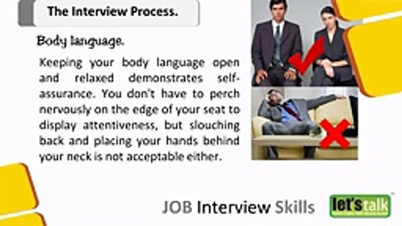 Job interview Skills Training video free - interview success, body language, dress code, hand shake, eye contact, interview question and answers_5