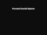 [PDF Download] Personal Oracle8 Explorer [Download] Full Ebook