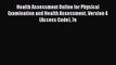 PDF Download Health Assessment Online for Physical Examination and Health Assessment Version