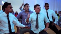 haka maorí during wedding