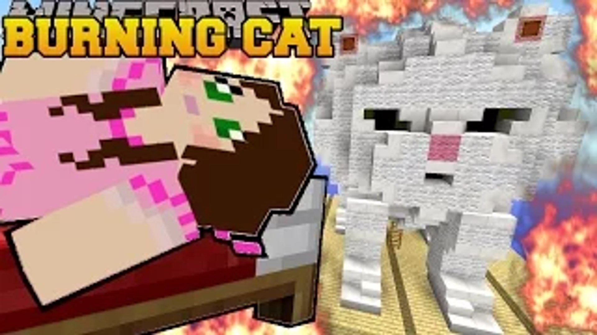 ⁣PAT AND JEN PopularMMOs Minecraft: BURNING CLOUD THE KITTEN GAMINGWITHJEN Mini-Game