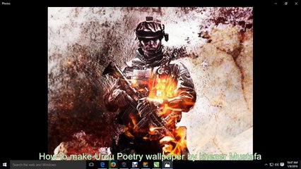 How to make Urdu Poetry wallpaper by khezer Mustafa