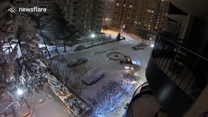 Timelapse captures blizzard descending onto Virginia