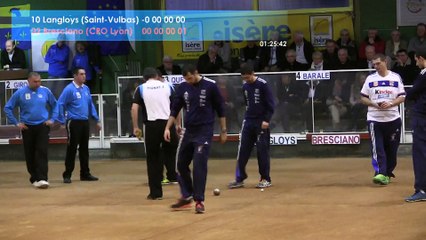 Mène 6, finale Bresciano contre Langloys, Super 16 masculin, Sport Boules, Saint-Egrève 2016
