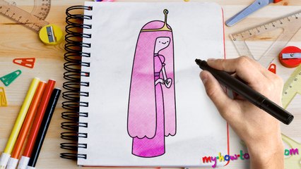 How To Draw Princess Binnibel Bubblegum - Adventure Time