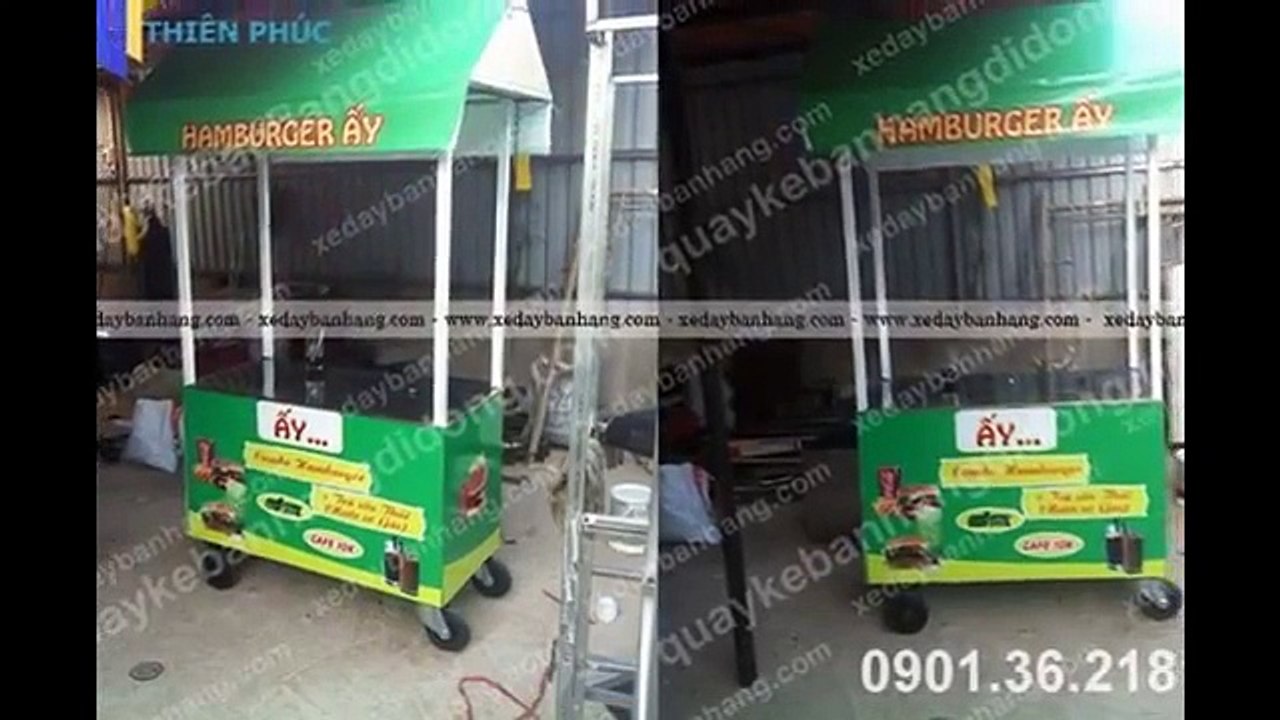 Xưởng đóng xe gỗ palet - xe bán sinh tố nước ép