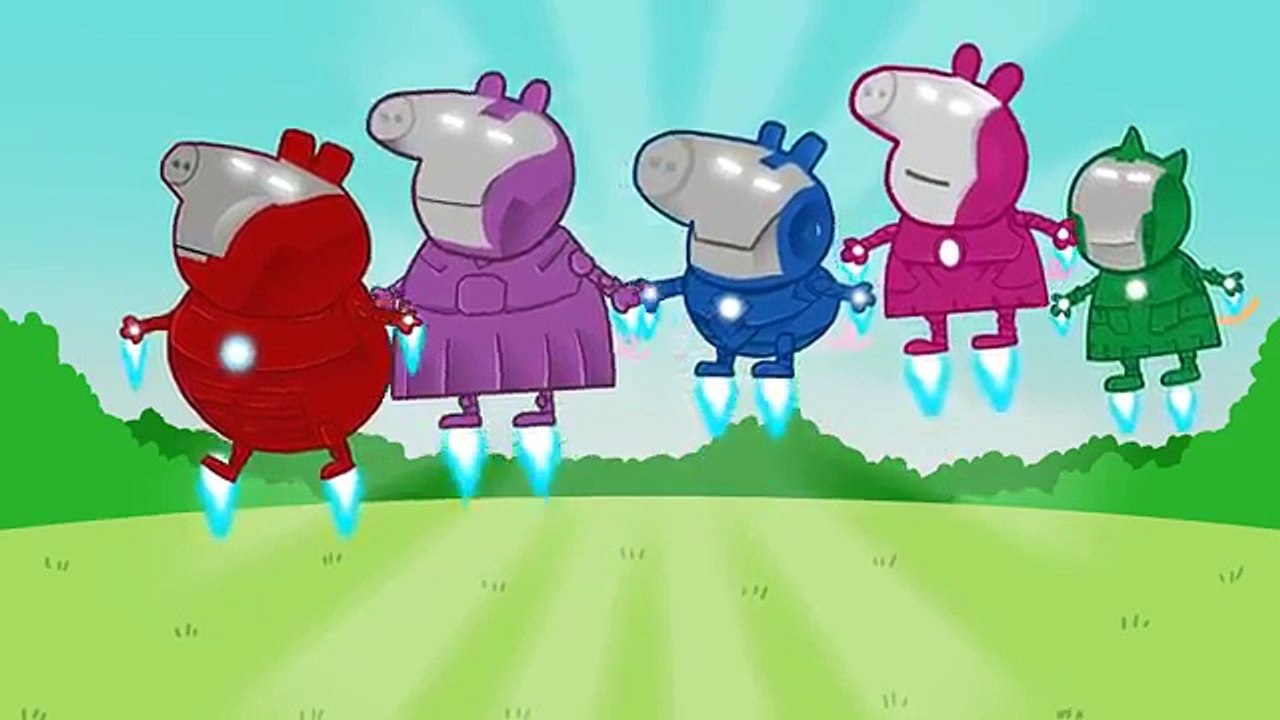 Peppa Pig Iron Man Finger Family \\ Nursery Rhymes Lyrics