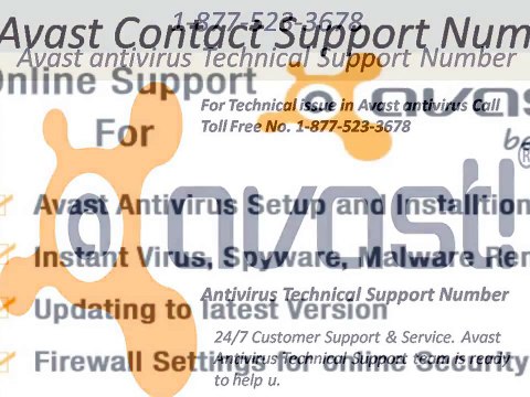 1-877-523-3678 Avast Contact Support Number