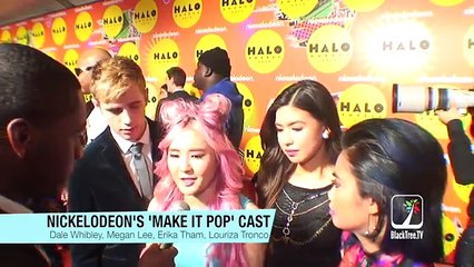 Nickelodeon\'s \'Make It Pop\' Cast Interview at the 2015 HALO Awards Orange Carpet