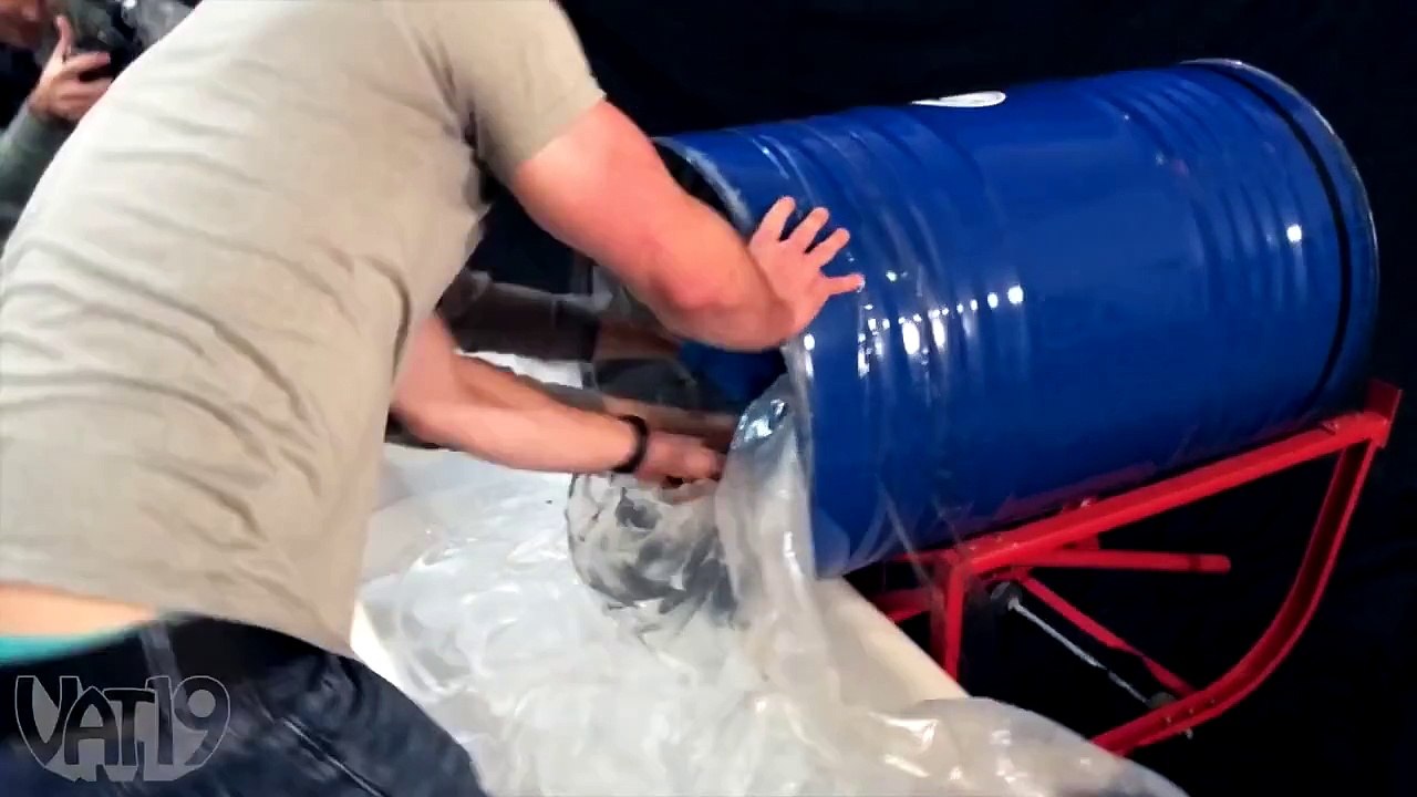 Man Bathes In, Then Tries To Escape Bathtub Filled With 500 Pounds Of Crystal Clear Putty