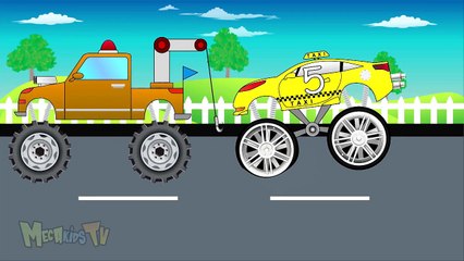 Tow Truck Counting Taxi Truck - Learning Video For Kids