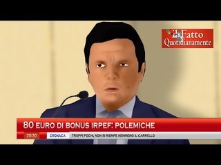 80 euro di Renzi: ancora polemiche | parodia