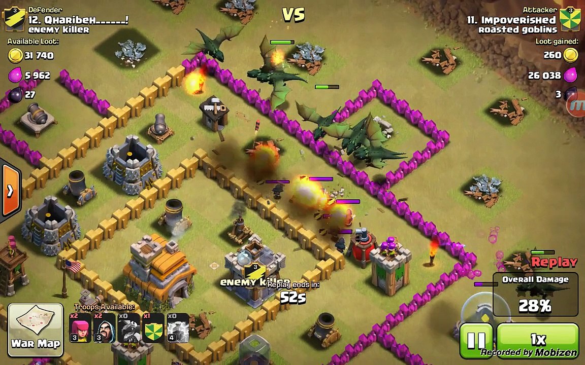 Clash of Clans - dragon attack guide Town Hall 7