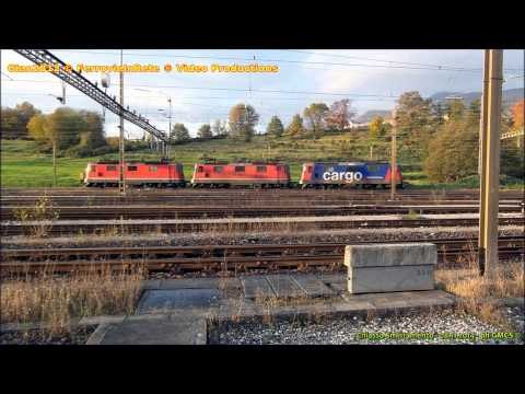 Rail Traffic in Chiasso Smistamento FFS (shunting wagons & freight trains - 2/2)