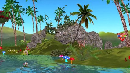 Tiger Lion Elephant Cartoons Singing Row Row Row Your Boat Nursery Rhymes for Children