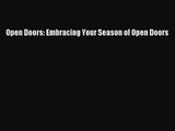 [PDF Download] Open Doors: Embracing Your Season of Open Doors [Download] Online