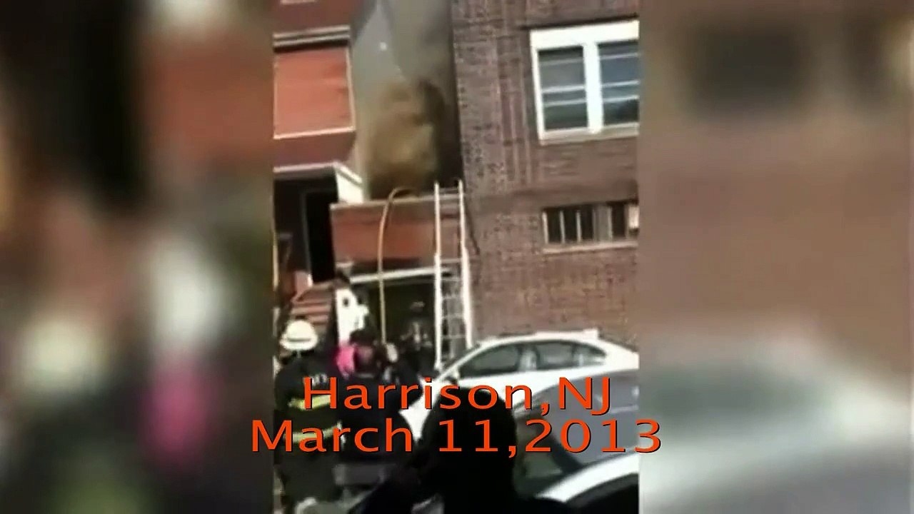 NJ Backdraft Building Explosion * Raw Footage with Slow Motion*