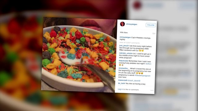 La embarazada Chrissy Teigen aun hace ejercicio 5 días a la semana